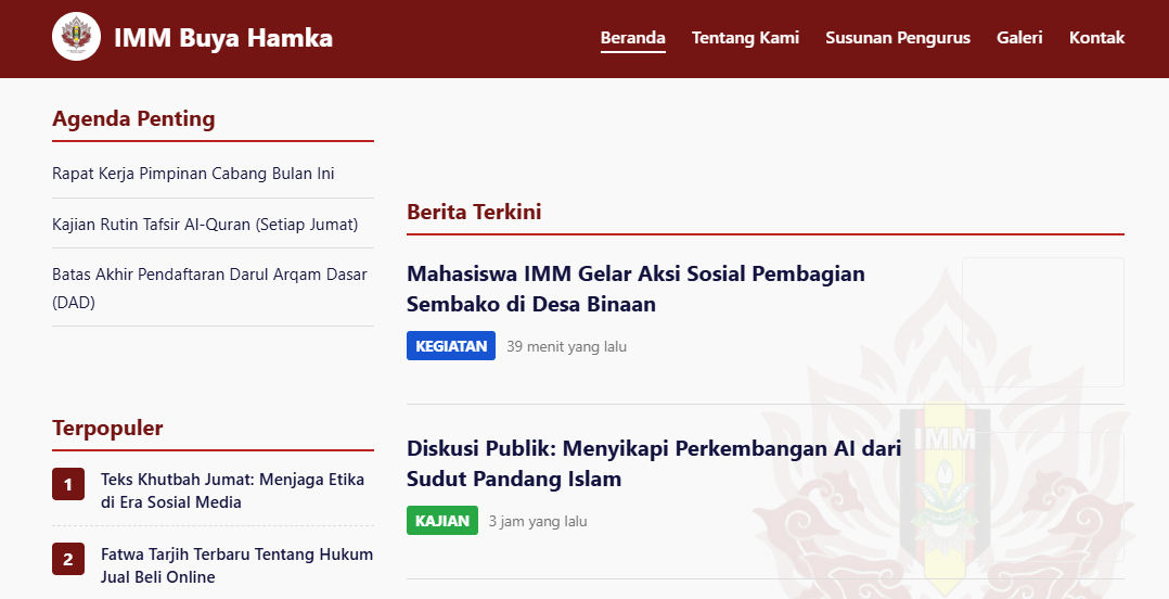 Preview WEBSITE IMM BUYA HAMKA