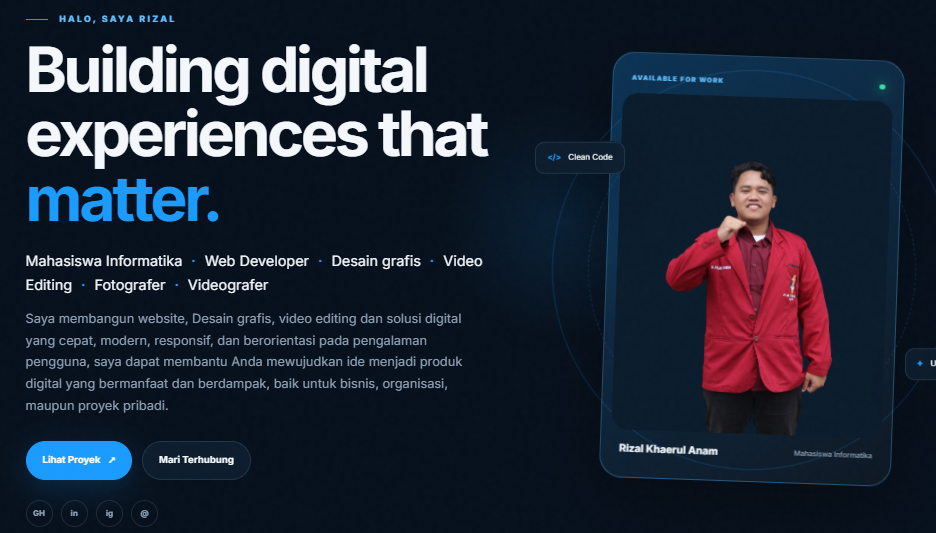 Preview Website Portofolio