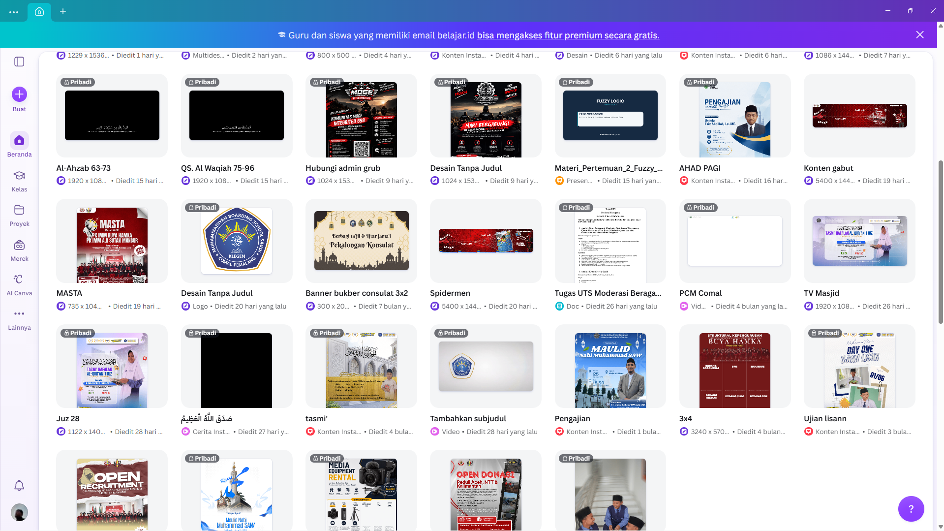 Preview desain canva
